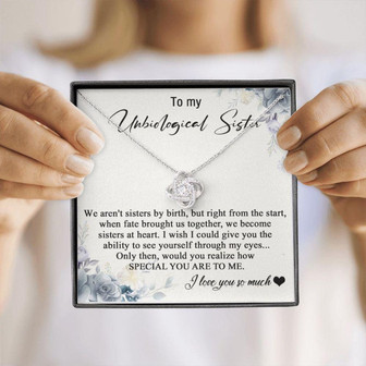 Sister Necklace, To My Unbiological Sister Necklace Gift, Best Friend Necklace, Soul Sister Gift, Sisters At Heart, Gift For Unbiological Sister, Bff Gifts - Thegiftio UK