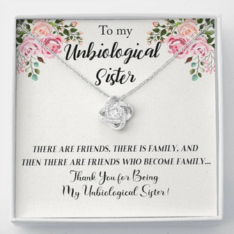 Sister Necklace, Unbiologic Sister Necklace, Unbiological Sister Love Knot Necklace, Best Friend Necklace, Soul Sister Gift, Bridesmaid Gift - Thegiftio UK