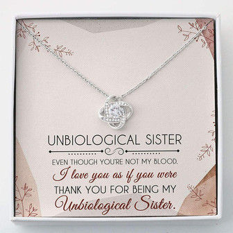 Sister Necklace , Unbiological Sister Necklace Gifts , Love Knots , Necklace With Gift Box For Birthday Christmas - Thegiftio UK