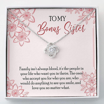 Sister Necklaceunbiological Sister , Bonus Sister Necklace , Love Knots - Thegiftio UK