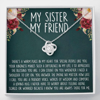 Sisters Necklace, Sister Gift, Gift For Sister, Sister Birthday Gift, Big Sister Gift, Giggles, Secrets, Love Knot Necklace - Thegiftio UK