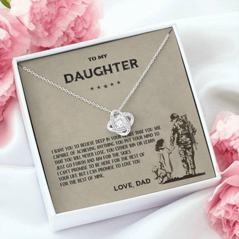 Soldier Sends To His Daughter - Love Knot Necklace - Thegiftio UK