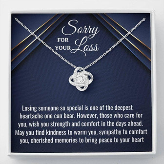 Sorry For Your Loss Necklace Gift, Loss Of A Loved One, Grief, Bereavement Gift, Sympathy Necklace, Loss Of Husband, Loss Of Father - Thegiftio UK