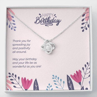 Wonderful Life And Birthday As You Are! - Love Knot Necklace - Thegiftio UK