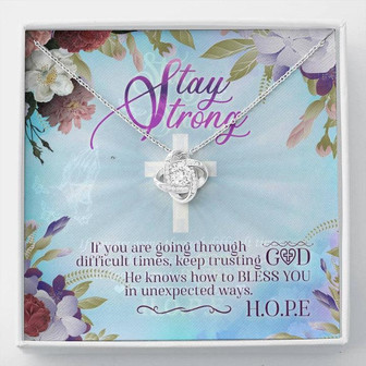 Stay Strong - Love Knot Necklace - Thegiftio UK