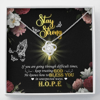 Stay Strong - Love Knot Necklace - Thegiftio UK