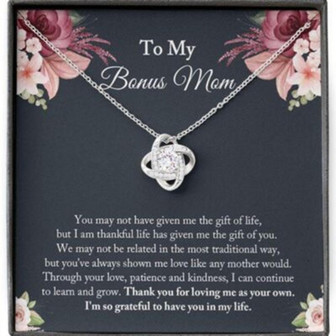 Step Mom Necklace, Bonus Mom Necklace, Step Mother Gift From Bride - Thegiftio