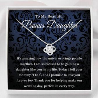 Stepdaughter Necklace, Daughter Of The Bride Gift Necklace, To Stepdaughter Bonus Daughter Gift From Stepdad On Wedding Day - Thegiftio UK