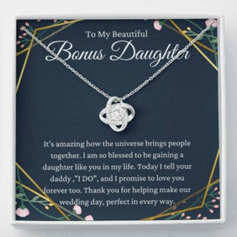 Stepdaughter Necklace, Daughter Of The Groom Gift Necklace, To Stepdaughter Bonus Daughter Gift On Wedding Day - Thegiftio UK