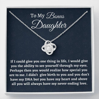 Stepdaughter Necklace, Stepdaughter Gift, Bonus Daughter Gift, Necklace For Stepmom Present For Stepdaughter Daughter In Law - Thegiftio UK