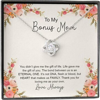 Stepdaughter Necklace, Stepson Necklace, Bonus Mom Daughter Son Necklace, Eternal Necklaces For Women - Thegiftio UK