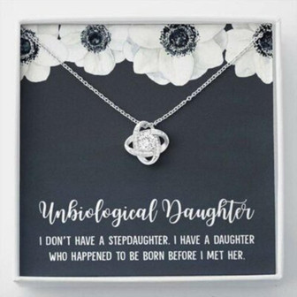 Stepdaughter Necklace, Unbiological Daughter Bonus Daughter Stepdaughter Necklace Gifts - Thegiftio