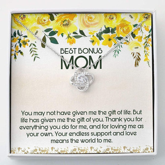Stepmom Necklace, Best Bonus Mom Necklace , Step Mom Wedding Gift , Love Knots - Thegiftio UK