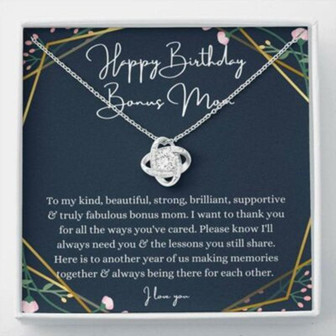 Stepmom Necklace, Birthday Gift For Stepmother Bonus Mom From Stepdaughter Stepson - Thegiftio UK