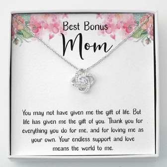 Stepmom Necklace, Bonus Mom Gift , Best Bonus Mom Necklace , Love Knots - Thegiftio UK