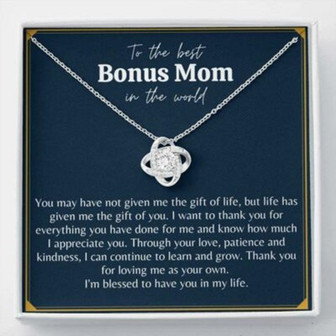 Stepmom Necklace, Bonus Mom Necklace Gift, Stepmom Mother In Law Wedding Gift From Bride - Thegiftio UK