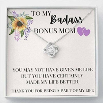 Stepmom Necklace, Bonus Mom Necklace Gift, Stepmom Mother In Law Wedding Gift From Bride - Thegiftio UK