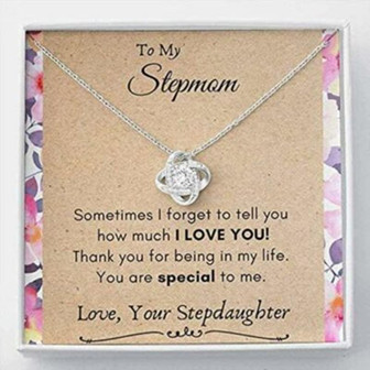 Stepmom Necklace, Necklace Gift For Stepmom From Stepdaugter- Stepmother Bonus Mom Necklace - Thegiftio UK