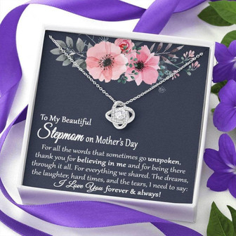 Stepmom Necklace, Stepmom Gift Mothers Day, Mothers Day Gift For Stepmom, Stepmom Gift On Card For Mother’S Day, Stepmother Necklace - Thegiftio UK