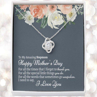 Stepmom Necklace, Stepmom Mothers Day Gift, Mothers Day Gift For Stepmom, Mothers Day Gift For Stepmother, Stepmom Gift - Thegiftio UK