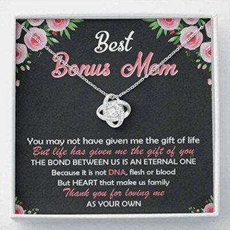Stepmom Necklace, To My Bonus Mom Necklace , Thank For You Loving Me As Your Own - Thegiftio UK