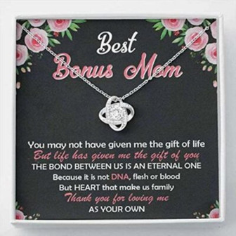 Stepmom Necklace, To My Bonus Mom Necklace , Thank For You Loving Me As Your Own - Thegiftio UK