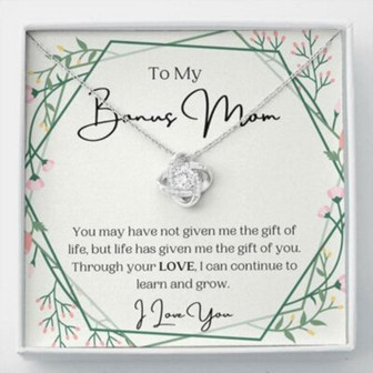 Stepmom Necklace, To My Bonus Mom Necklace, The Gift Of You, Gift For Stepmom Gift From Bride - Thegiftio UK