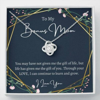 Stepmom Necklace, To My Bonus Mom Necklace, The Gift Of You, Gift For Stepmom Gift From Bride - Thegiftio UK