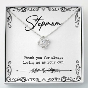 Stepmom Necklace, To My Stepmom Thank You Mom Necklace , Bonus Mom Gift Mother Day Necklace - Thegiftio UK