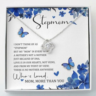 Stepmom Necklace, To My Stepmom Thank You Mom Necklace , Bonus Mom Gift Mother Day Necklace - Thegiftio UK