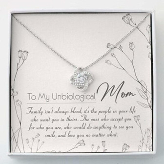 Stepmom Necklace, Unbiological Mom Necklace, Present For Bonus Mom, Other Mother, Adopted Mom - Thegiftio