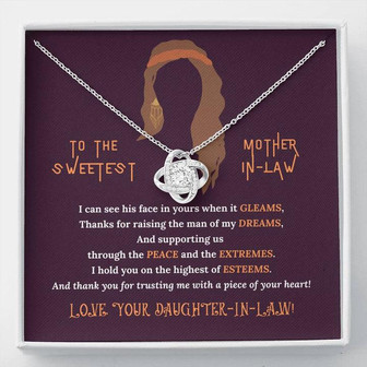 Sweetest Mother-In-Law - Love Knot Necklace - Thegiftio