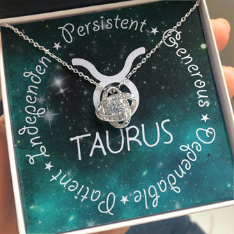 Taurus Love Knot Necklace - Thegiftio UK