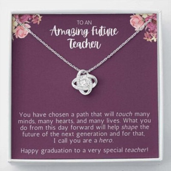 Teacher Graduation Gift For Daughter From Mom, Necklace For Future Teacher - Thegiftio