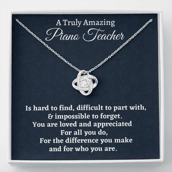 Teacher Necklace, Piano Teacher Gift, Appreciation Gift For A Piano Teacher, Necklace Gift For Women - Thegiftio UK