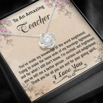 Teacher Necklace, Teacher Appreciation Gift, Gifts For Teacher, Teacher Thank You - Thegiftio