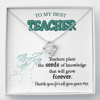 Teacher Necklace, Teacher Gift, Teacher Jewelry, To My Best Teacher Necklace, Gift For My Teacher - Thegiftio UK