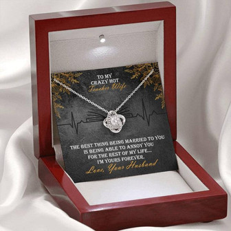 Teacher Wife Love Knot Necklace - Thegiftio