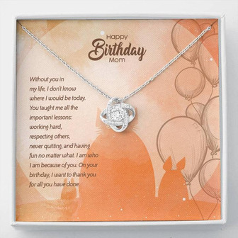 Thank You Mom! - Love Knot Necklace - Thegiftio UK