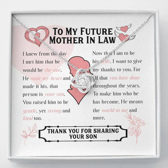 Thanks For Sharing Your Son Love Knot Necklace Gift For Mother In Law - Thegiftio