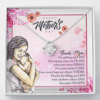Thanks Mom For Gifting Me Life - Love Knot Necklace - Thegiftio UK