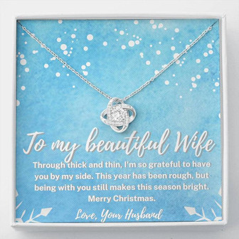 Thick And Thin - Snowflakes Love Knot Necklace - Thegiftio UK