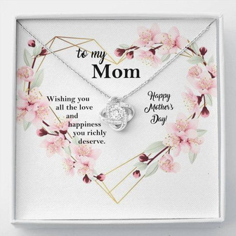 To My Mom Happy Mother's Day Love Knot Necklace - Thegiftio UK