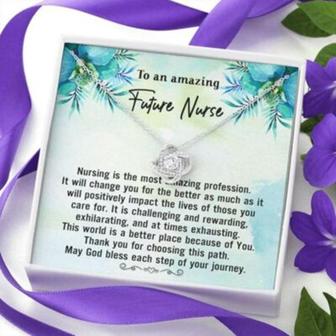 To An Amazing Future Nurse Necklace, Nurse Graduation, Nursing Student Gift - Thegiftio UK