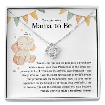 To An Amazing Mama To Be - Love Knot Necklace - Thegiftio UK