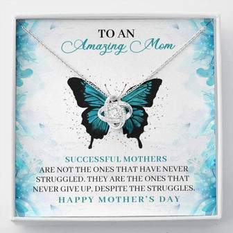 To An Amazing Mom Love Knot Necklace - Thegiftio UK