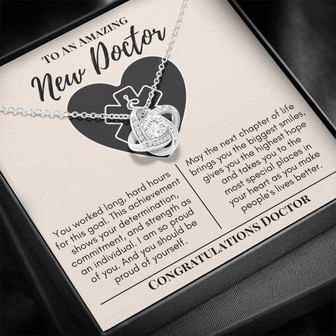 To An Amazing New Doctor - Making Lives Better - Love Knot Necklace - Thegiftio UK