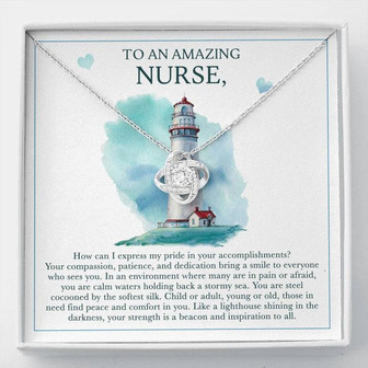 To An Amazing Nurse Love Knot Necklace - Thegiftio UK