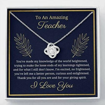 To An Amazing Teacher Necklace Gift , Thank You For All You Are And For Your Giving Spirit - Thegiftio