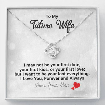 To Future Wife I Love You Forever Love Knot Necklace Gift For Her - Thegiftio UK